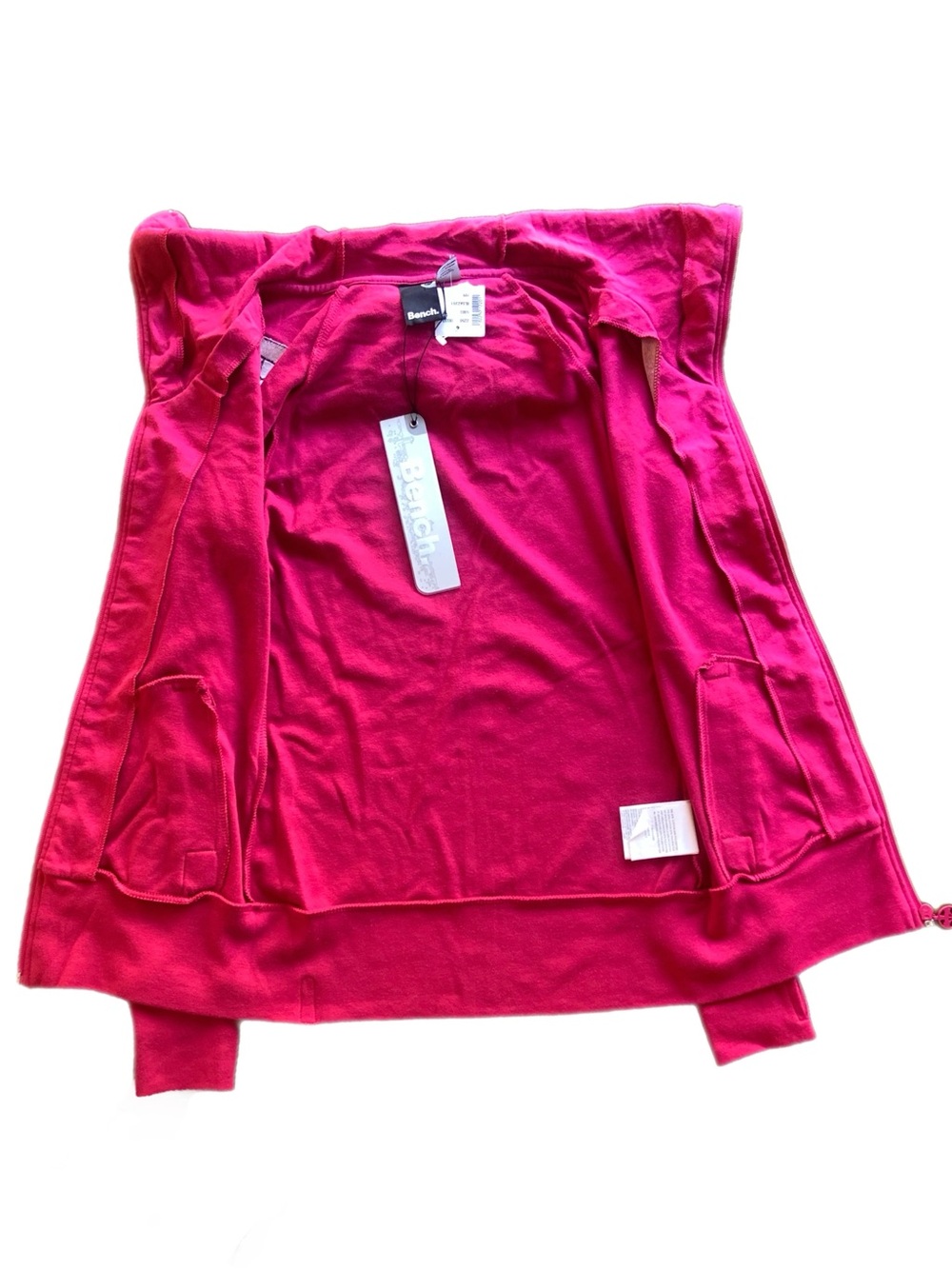 Bench Hot Pink Zip-Up Hoodie Jacket with Geometric Print Medium - Picture 4 of 16